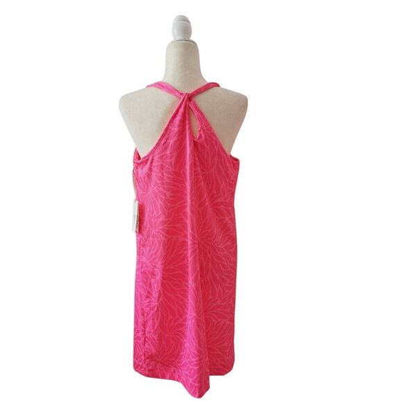 Vineyard Vines Women's In Full Bloom Sankaty Swing Dress Neon Pink UPF 50 Sz M - Picture 3 of 9